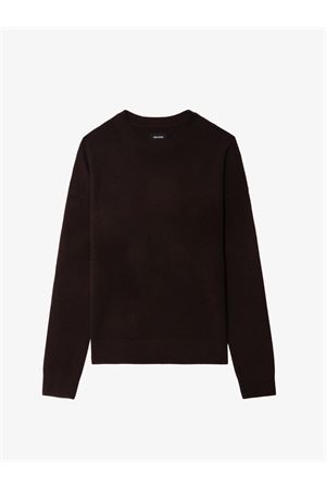 Cici Lc Patch Heart ZADIG&VOLTAIRE | Knitwear | KWSW02815DARK CHOCOLATE